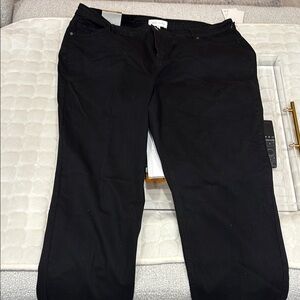 Jaclyn Smith Black Straight Leg Jeans Classic Style